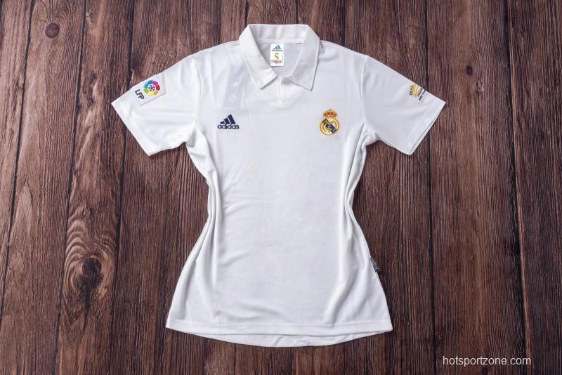 RETRO 01/02 Real Madrid Home Champion League Jersey (No Sponsor)