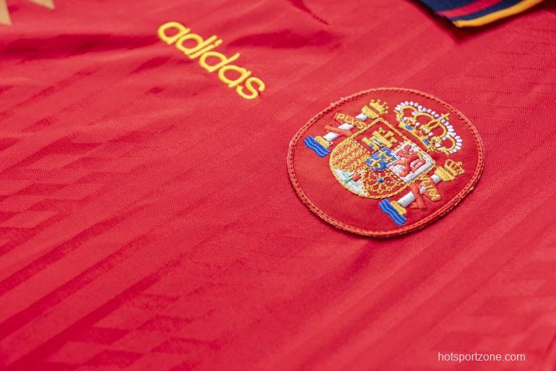 Retro 1994 Spain Home Soccer Jersey