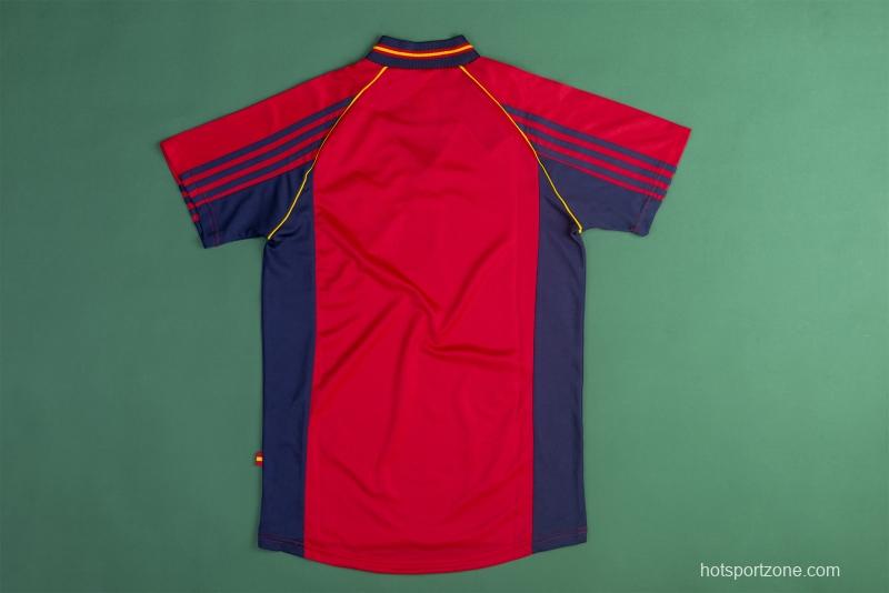 Retro 1998 Spain Home Soccer Jersey