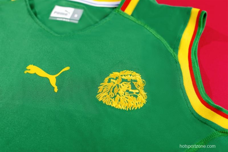 Retro 2002 Cameroon Home Soccer Jersey