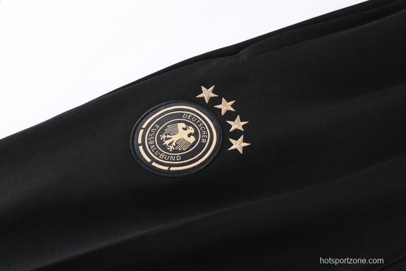 2022 Germany Black Full Zipper Tracksuit