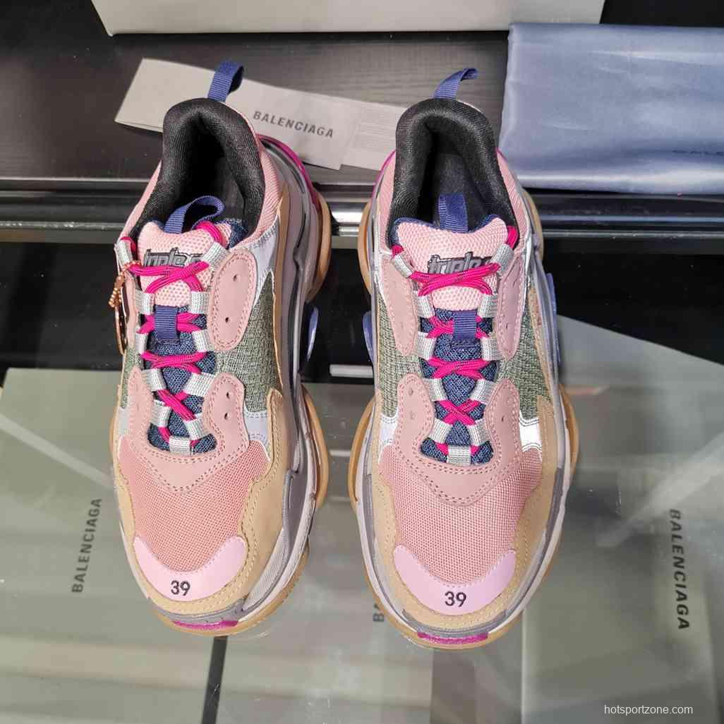 Men/Women Balenciaga Triple S Sneaker khaki/Pink Item Ab5580330