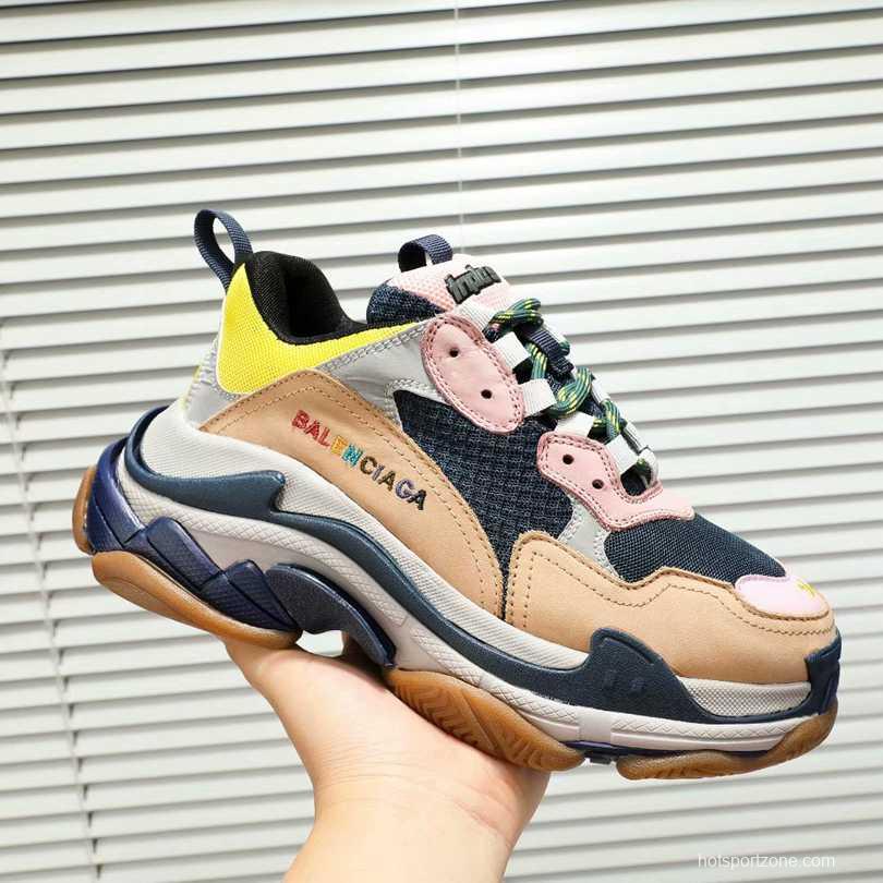 Men/Women Balenciaga Triple-S Sneaker Multi-Color Brown/Pink Item 6380340