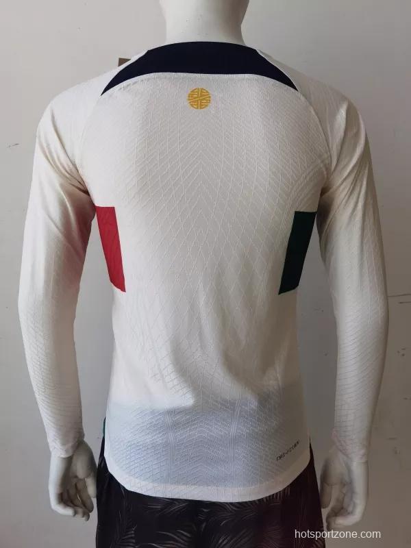 Player Version 2022 Portugal Away Long Sleeve Jersey