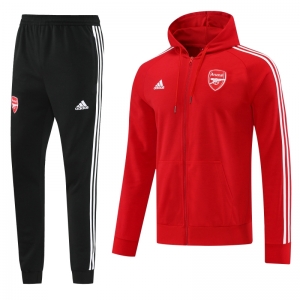 22/23 Arsenal Red  Full Zipper Hoodie Tracksuit