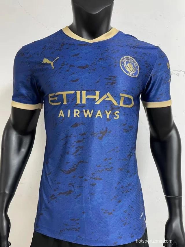 Player Version 22 23 Manchester City Chinese New Year Rabbit Blue Training Jersey