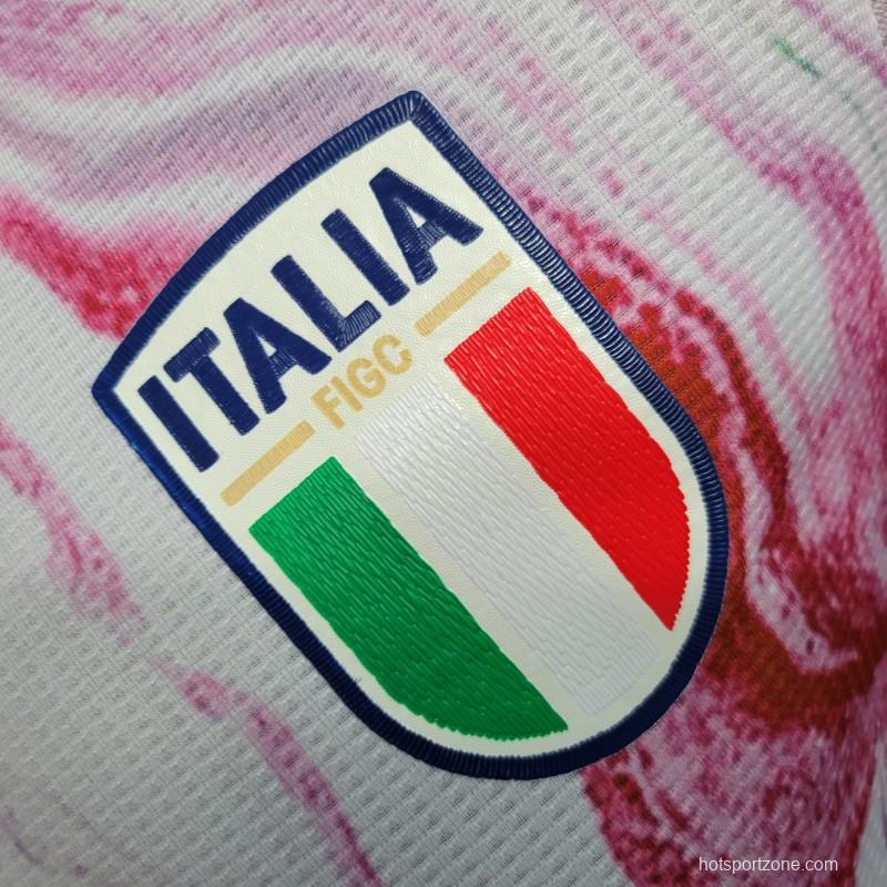 Player Version 2023 Italy FIGC Pre-Match White Jersey