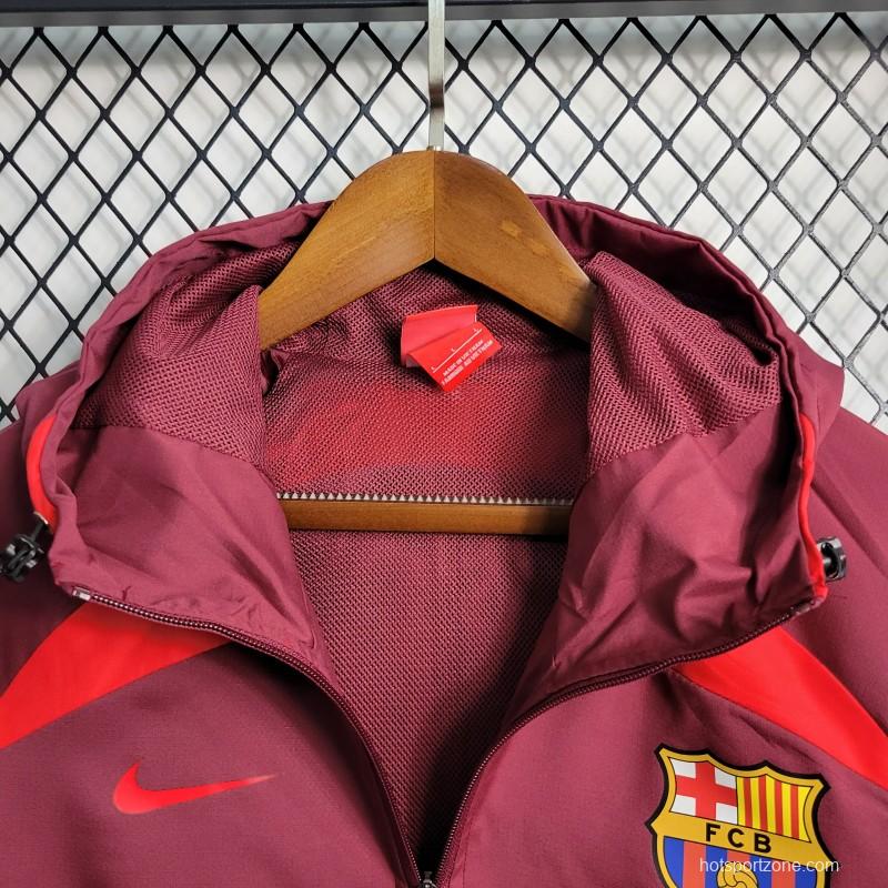 23-24 Barcelona Red Windbreaker