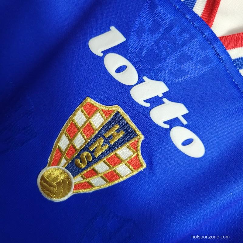 Retro 1998 Croatia Away Blue Jersey