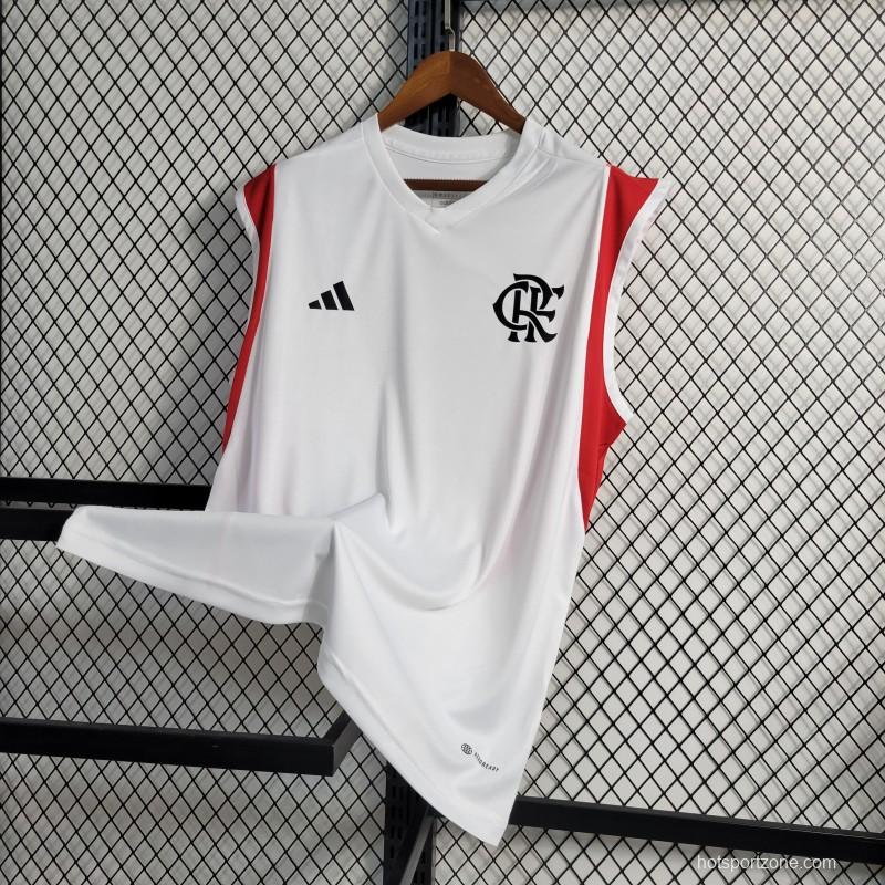 23-24 Flamengo Training Jersey White Tank Top