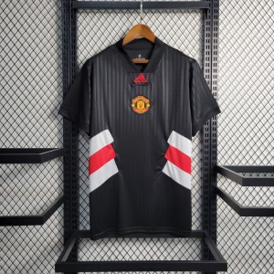23-24 Manchester United Black ICON Jersey Embroidery Logo