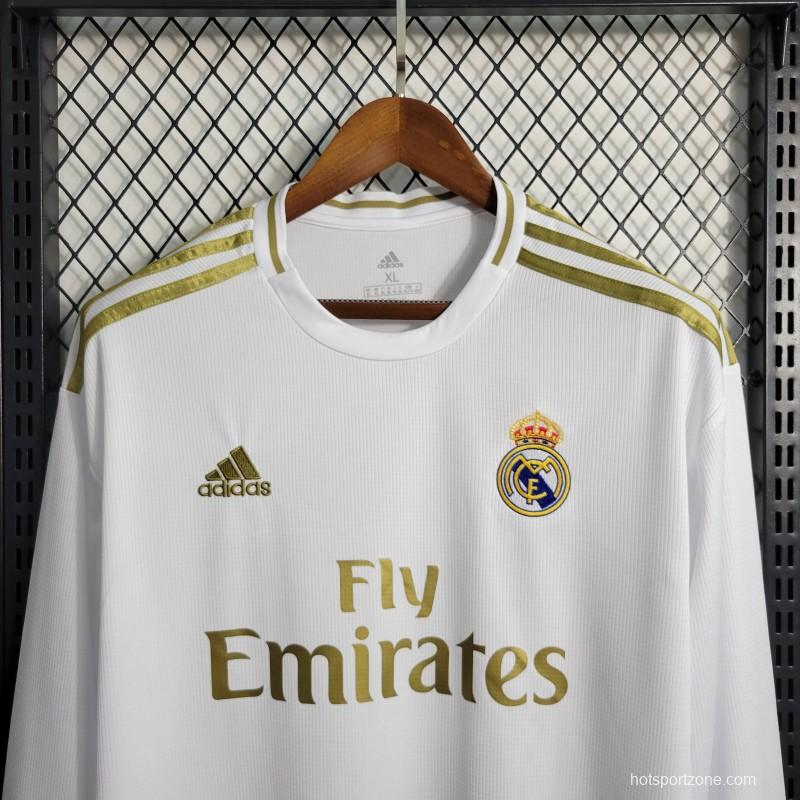 Retro19-20 Real Madrid Home Long Sleeve Jersey