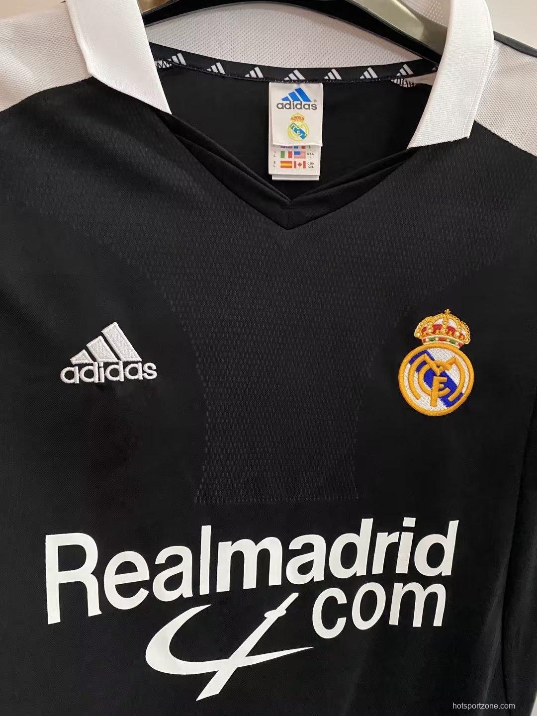 Retro 01/02 Real Madrid Away Black Jersey