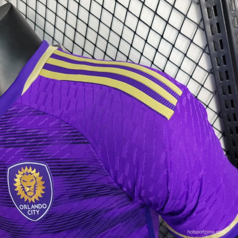 Player Version 23-24 Orlando City Home Soccer Jersey