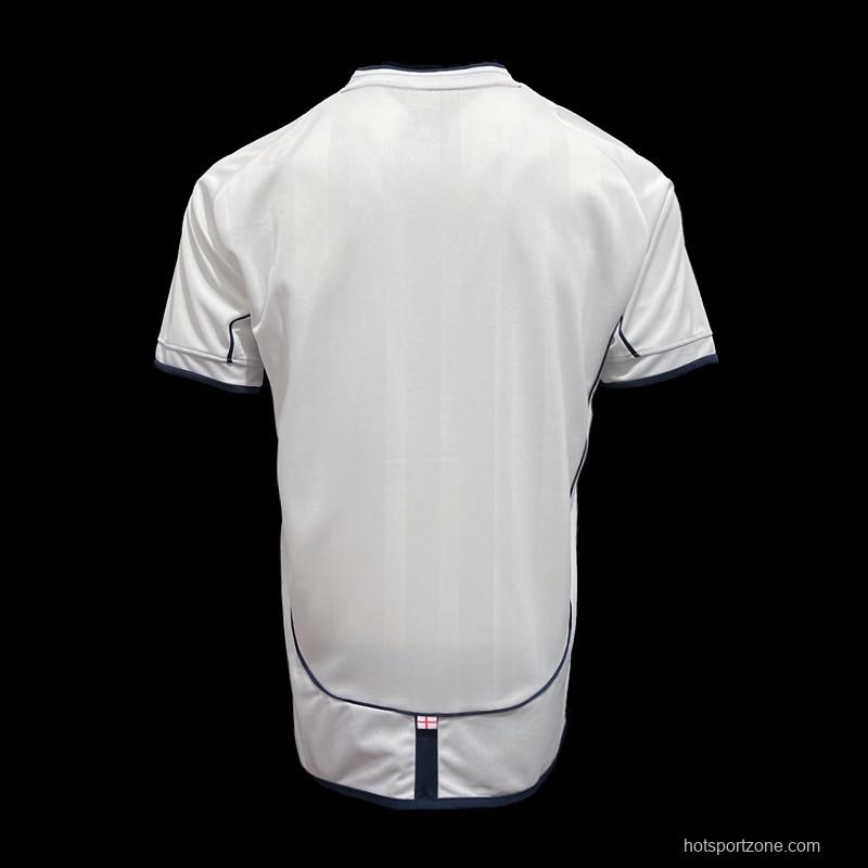 Retro 2002 England Home Soccer Jersey