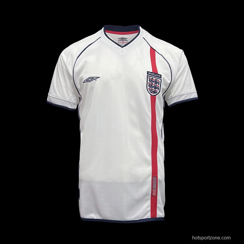 Retro 2002 England Home Soccer Jersey