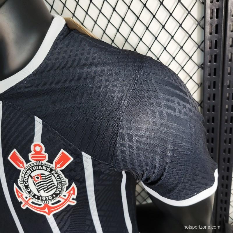 Player Version 23-24 Corinthians Away Black Jersey