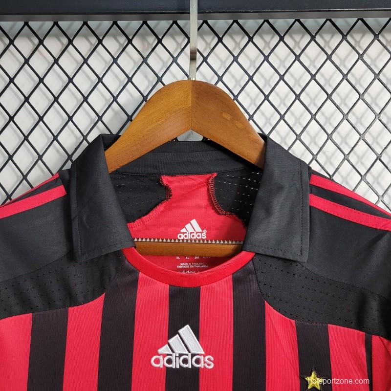 Retro 07-08 AC Milan Home Long Sleeve Jersey