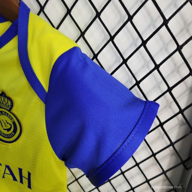 23-24 Baby Al-Nassr FC Victory Home Soccer Jersey Baby 6-18 Month