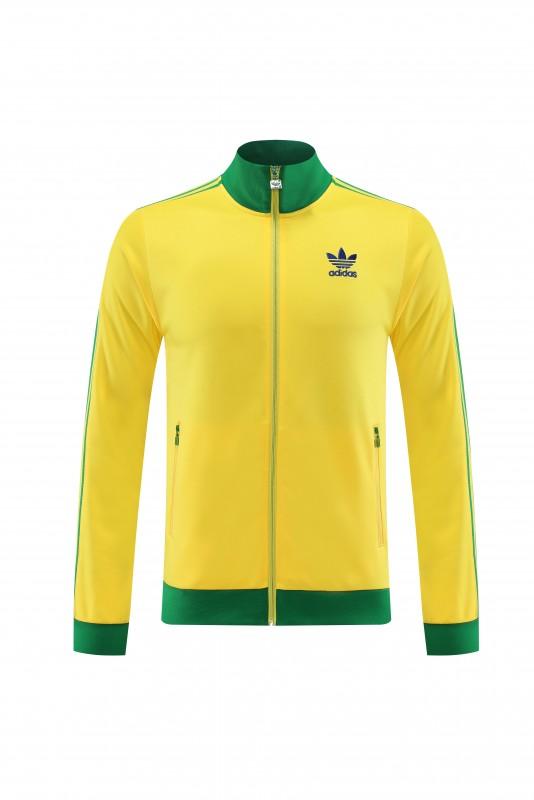 2023 Adidas Original Yellow Full Zipper Jacket +Pants