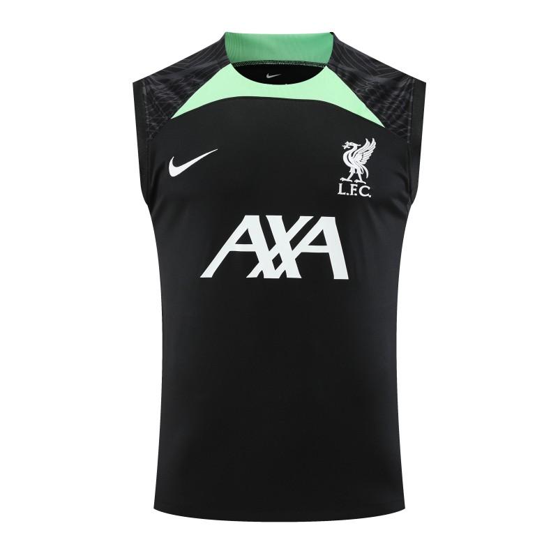 23-24 Liverpool Black Vest Jersey+Shorts