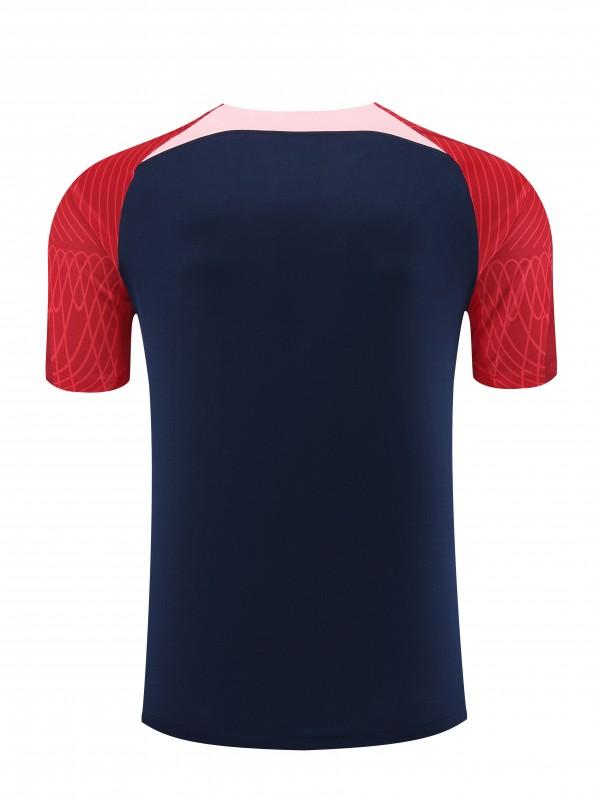 23-24 Atletico Madrid Navy Red Short Sleeve+Shorts