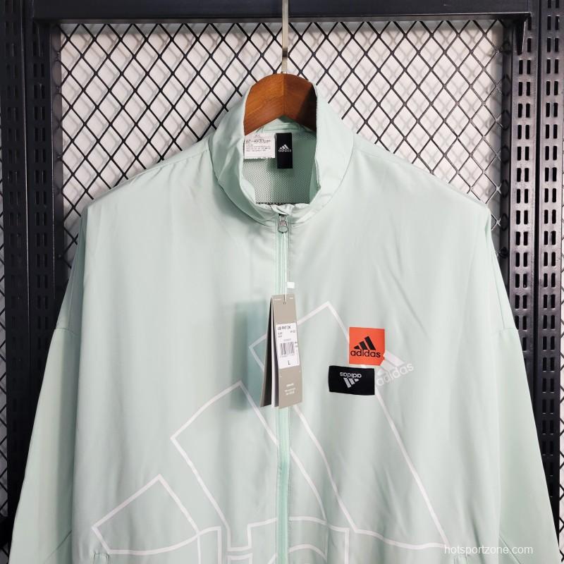 2023 Adidas Light Green Windbreaker