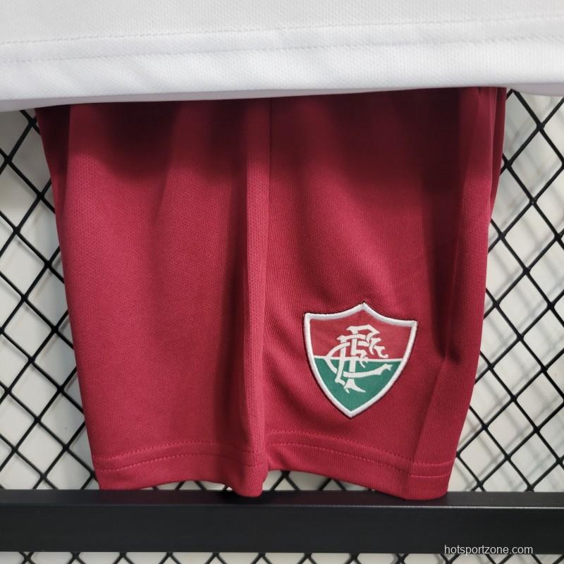 23-24 Kids Fluminense Away White Jersey Size 16-28