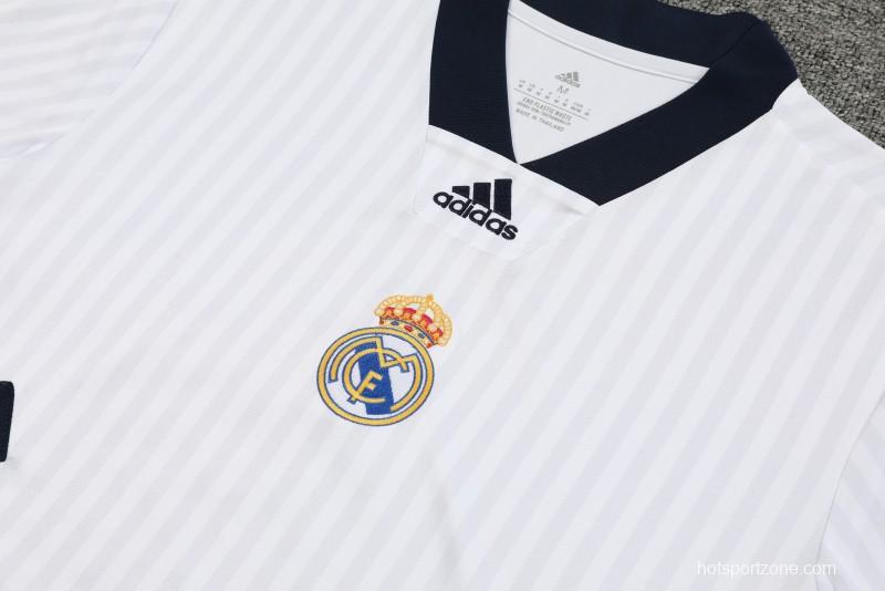 23-24 Real Madrid Remake Icon White Short Sleeve Jersey+Shorts