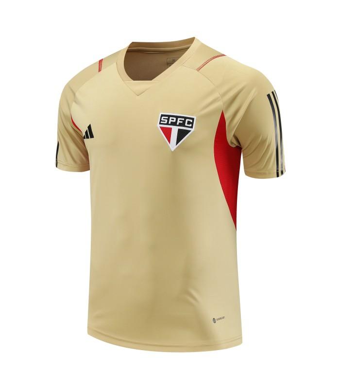 23-24 Sao Paulo Beige Short Sleeve Jersey+Shorts