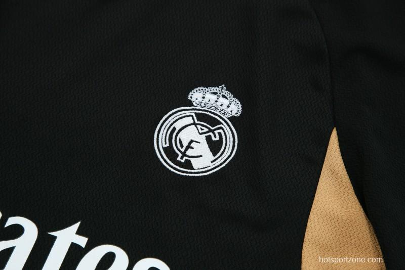 23 24 Real Madrid Black Short Sleeve+Shorts