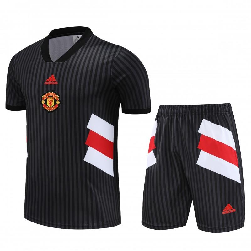 23 24 Manchester United Black Remake Icon Short Sleeve+Shorts