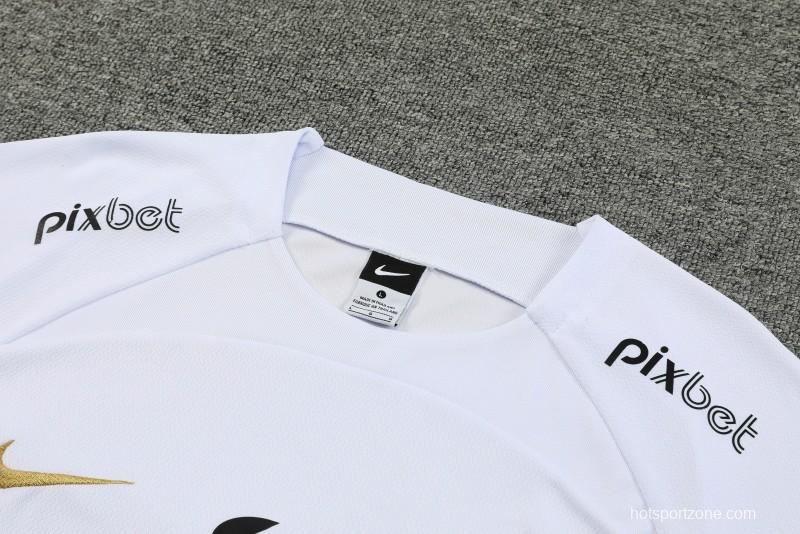 23/24 Palmeiras White Short Sleeve Jersey+Shorts