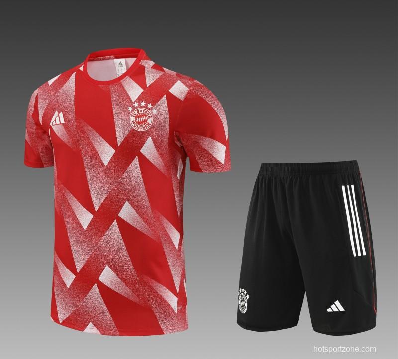 23/24 Bayern Munich Red Short Sleeve Jersey+Pants