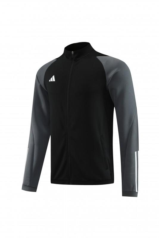 23/24 Adidas Black Grey Full Zipper Jacket+Pants