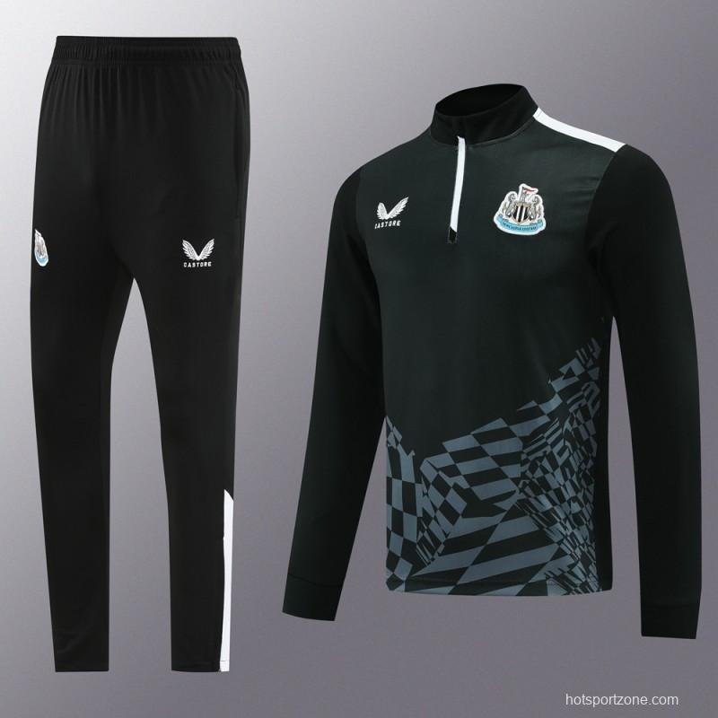 23/24 Newcastle United Black Half Zipper Jacket+Pants