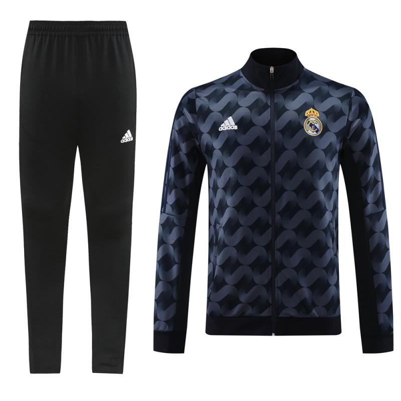 23/24 Real Madrid Black Full Zipper Jacket+Pants