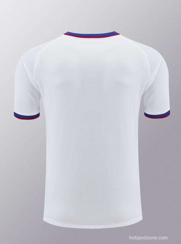 23/24 Barcelona White Short Sleeve Jeresy+Shorts