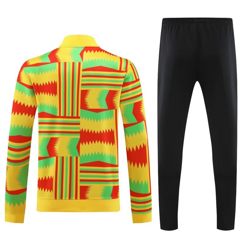 2024 Ghana Yellow  Full Zipper Hoodie Jacket+Pants