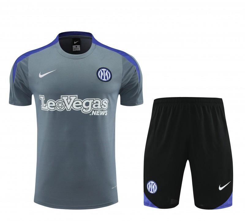 24/25 Inter Milan Grey Short Sleeve Jeresy+Shorts