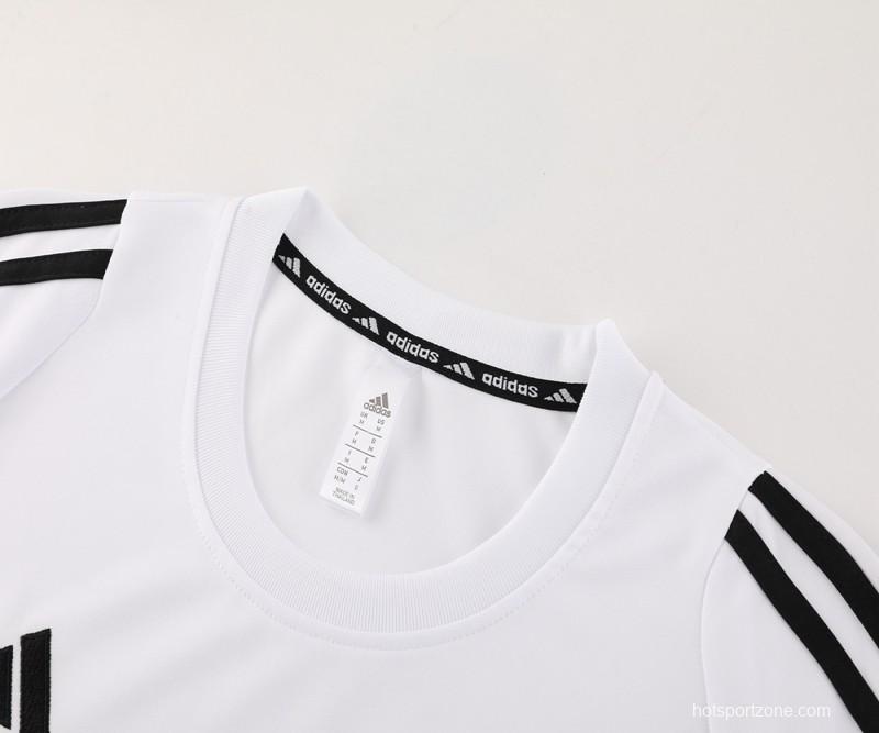 2024 Adidas White Short Sleeve Jersey+Shorts