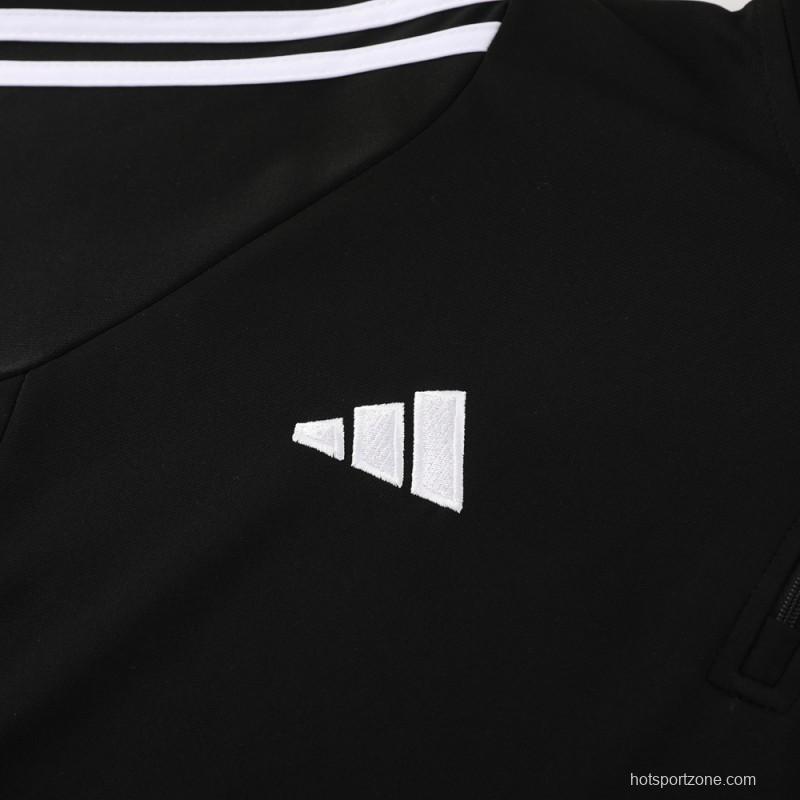 2024 Adidas Black Half Zipper Jacket+Pants