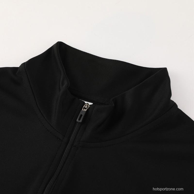 2024 Adidas Black Half Zipper Jacket+Pants