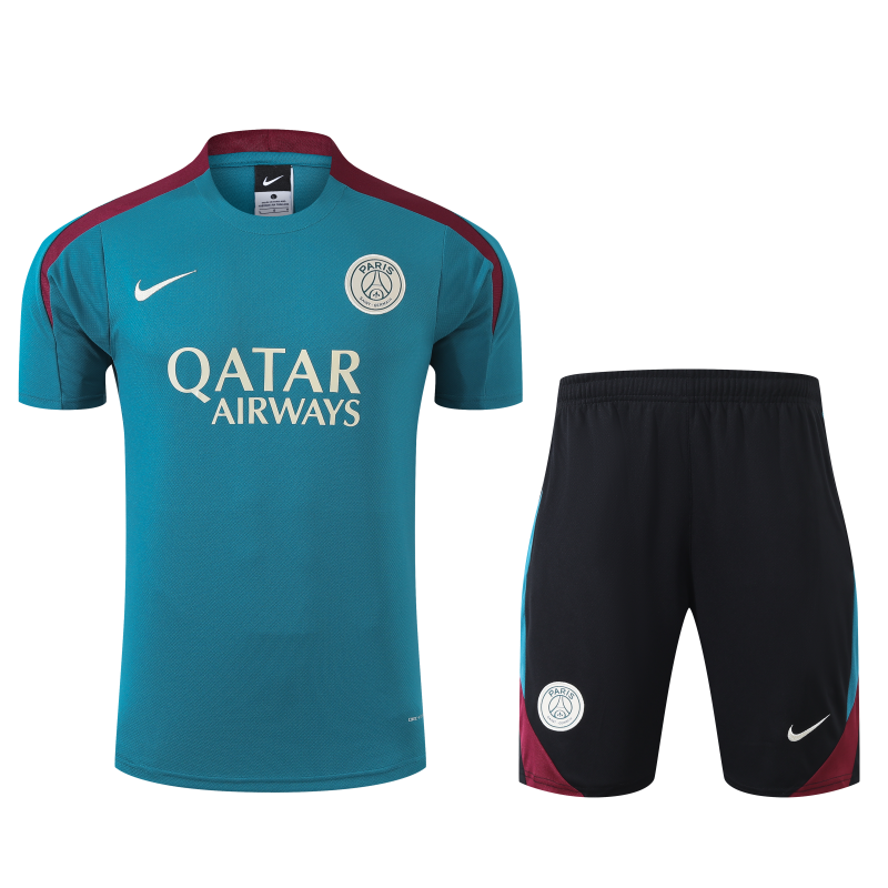 23/24 PSG Cotton Blue  Short Sleeve Jersey+Shorts