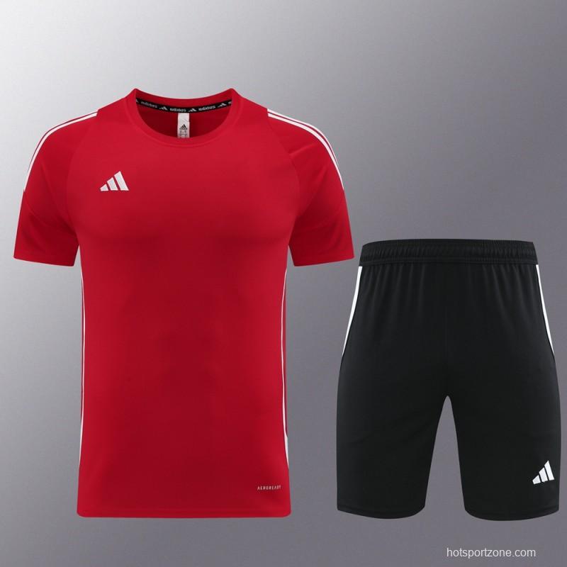 2024 Adidas Red Short Sleeve Jersey+Shorts