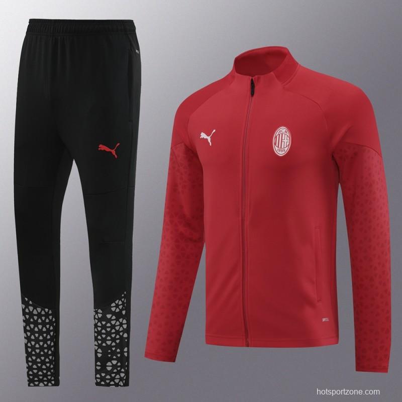 23/24 AC Milan Full Zipper Jacket+Pants