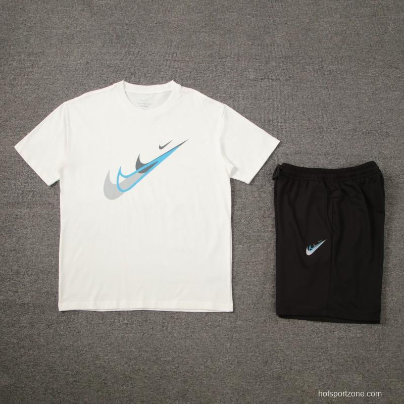 2024 Nike White Cotton Short Sleeve Jersey+Shorts