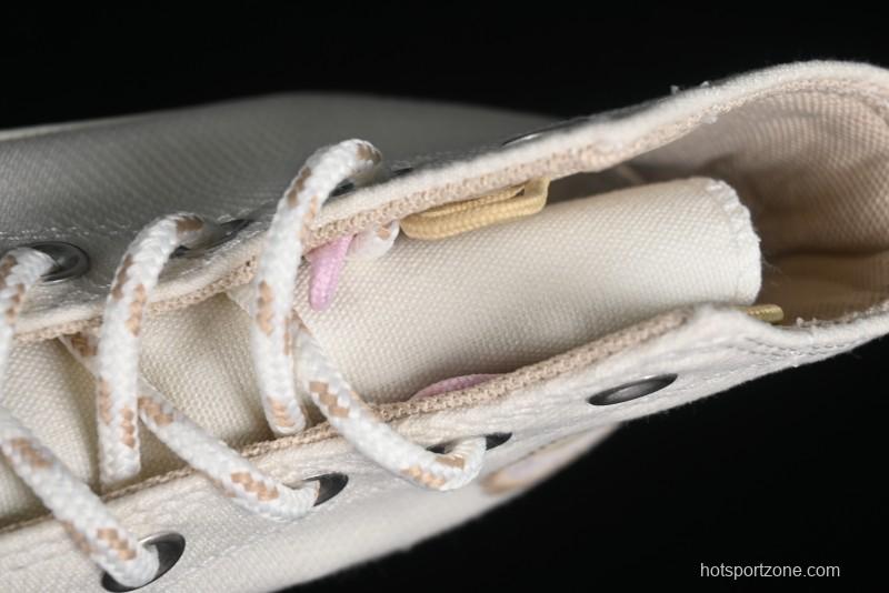 Converse Chuck All Star Lift Platform Utility White High Top Breathable Canvas Casual Shoes - A08767C