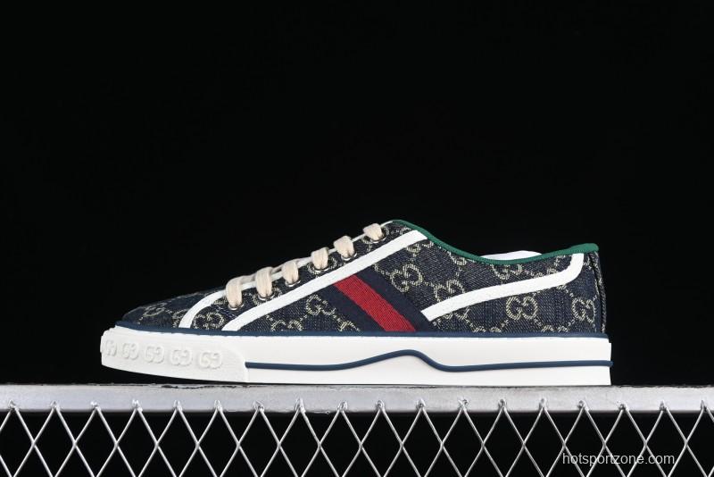 Gucci Tennis 1977 Print Sneaker Retro Casual Canvas Shoes - 02JPO9064