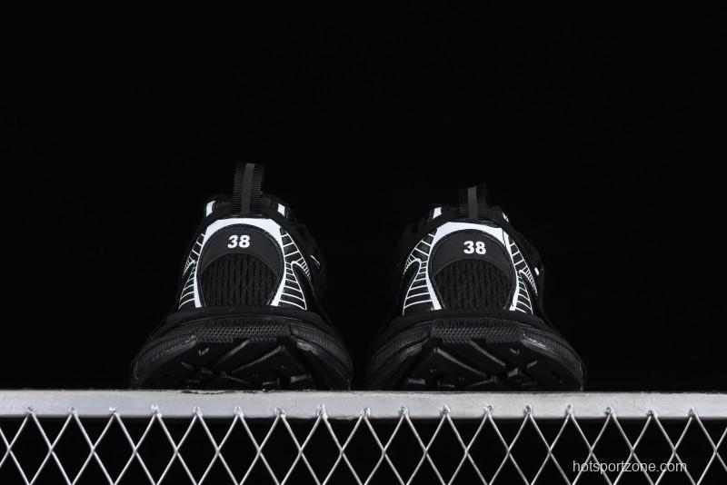 Balenciaga Phantom Sneaker 10th Generation Lace-Up Running Shoes with Transparent Heel Strap - W3XL11090